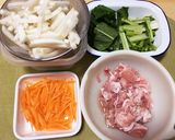 大根と小松菜と豚肉の塩しょうが炒め作り方1写真