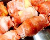 豚コマと油揚げの黒ごま照り焼き巻き作り方2写真