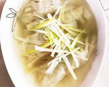 餃子の具材で♧ワンタンスープ♧セロリ入り作り方8写真