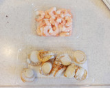 海老とホタテのクリームソース　味噌仕立て作り方1写真