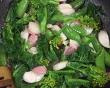 菜の花とホタテのスパゲティ⭐︎作り方2写真