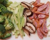 ソーセージとブロッコリーのさっぱり豆乳中華炒め煮作り方1写真