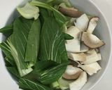 鳥もも肉と青梗菜のふわふわ卵ポン酢炒め作り方1写真
