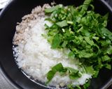 豚肉と大根の葉の雑炊作り方4写真