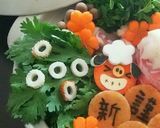 春菊の獅子舞で♡お正月は謹賀新年デコ鍋作り方8写真