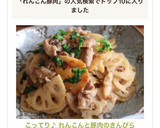 こってり♪ れんこんと豚肉のきんぴら作り方9写真