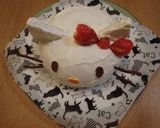 キティちゃんのプリンdeドームケーキ作り方23写真