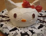 キティちゃんのプリンdeドームケーキ作り方25写真