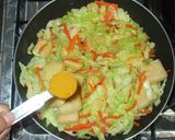 野菜炒めカレー味♪簡単キャベツと油揚げ作り方6写真