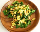 ちぢみほうれん草と卵のビタミンカラー炒め作り方6写真