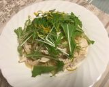 柚子香る、鶏と水菜の和風パスタ作り方8写真