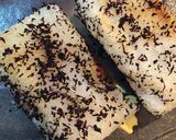 フライパンで。めんたい粉チーズ揚げ餅作り方3写真