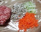 幼児食☆豚ひき野菜あんかけ作り方1写真