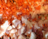 簡単低カロリー油不使用の豚肉海老の炒飯作り方1写真