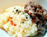 ＊洋風ＴＫＧ！卵と納豆のチーズリゾット＊作り方5写真