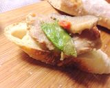 余った筑前煮で照り焼き風マヨブレッド☆作り方1写真