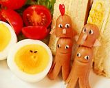 酉年 朝ごぱんや弁当トリちゃんソーセー人作り方6写真