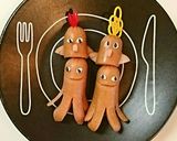 酉年 朝ごぱんや弁当トリちゃんソーセー人作り方7写真