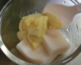 おせちリメイク★きんとん餅の黒豆ぜんざい作り方4写真