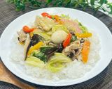 簡単本格！具だくさん八宝菜🍲中華丼作り方9写真