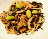 豚肉入り野菜たっぷりひじきの煮物作り方6写真