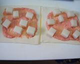 パイで餅ピザ☆めんたいマヨ餅チーズ作り方4写真