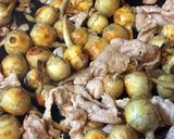 くわいと豚肉炒め作り方4写真