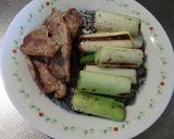 お雑煮用の鴨で、鴨とねぎの塩コショウ焼き作り方4写真