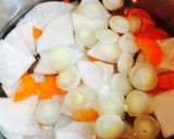 朝食に！ 具沢山 粕汁作り方3写真