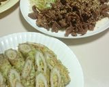 《ちくわの納豆&餃子の具天ぷら》作り方3写真