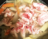 豚汁（豚汁用野菜汁使用）作り方3写真