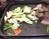「なにわポーク」バラの焼きそば作り方3写真