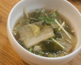 節約応援！白菜とわかめの中華風スープ作り方3写真