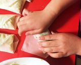 ♬塩もみキャベツ&ベーコンチーズ春巻き♬作り方6写真