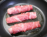簡単！ネギ巻きすき焼き作り方2写真