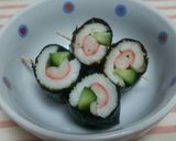 ちくわのり巻き☆カニカマきゅうり入り作り方4写真