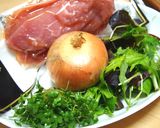 KALDI生ハムのお手軽パーティパスタ作り方1写真
