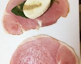チーズとバジル入りの、ハムカツ作り方1写真