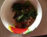 納豆と小松菜の油炒めのご飯作り方2写真