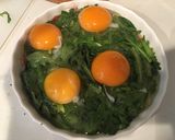 春菊とハムの焼き卵作り方4写真