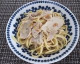 梅マヨ味噌とんパスタ作り方6写真
