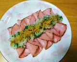 厚切りハムの卸しぽん酢かけ作り方4写真