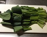 鰹節代わりに麺つゆ！レンジで小松菜お浸し作り方1写真