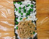 【お弁当に】肉味噌と豆ご飯のおにぎらず作り方15写真