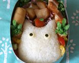 鏡餅小トトロとまっくろくろすけのキャラ弁作り方5写真