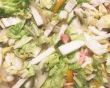余った汁に白菜ブラスの皿うどん作り方2写真