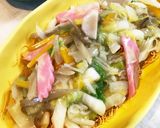 余った汁に白菜ブラスの皿うどん作り方5写真