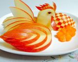 (飾り切り)白鳥になりたいニワトリ作り方17写真