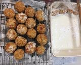 【柿の種】と【鶏ひき肉】でチキンボール♪作り方9写真