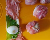 ☆簡単☆うずらの卵入り肉巻きボール作り方2写真